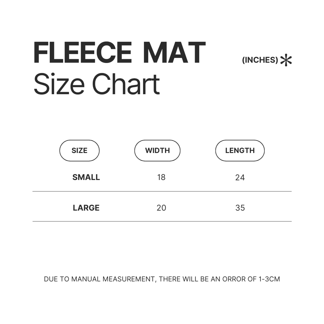 Fleece Mat Size Chart - Infant Annihilator Store