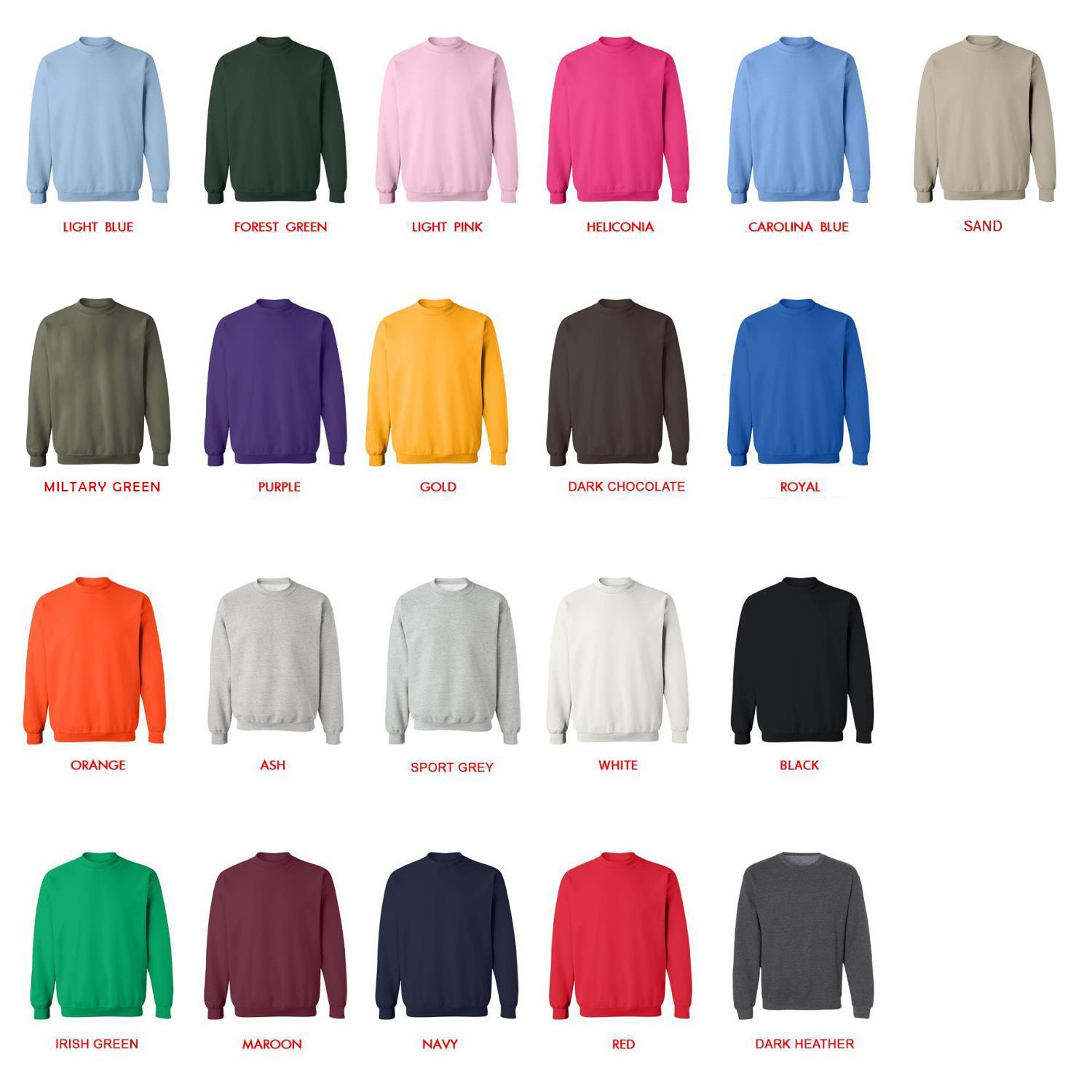 sweatshirt color chart - Infant Annihilator Store