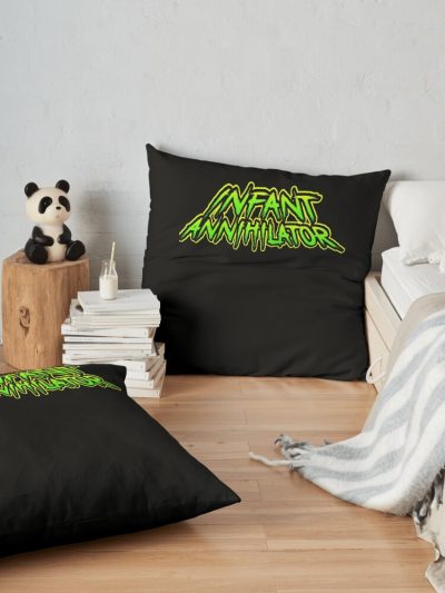 Infant Annihilator Deathcore Band Throw Pillow Official Infant Annihilator Merch