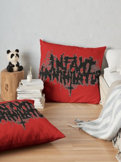 Infant Annihilator Logo Throw Pillow Official Infant Annihilator Merch