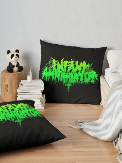 Infant Annihilator Logo Throw Pillow Official Infant Annihilator Merch