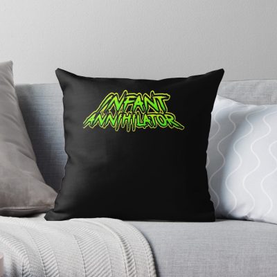 Infant Annihilator Deathcore Band Throw Pillow Official Infant Annihilator Merch