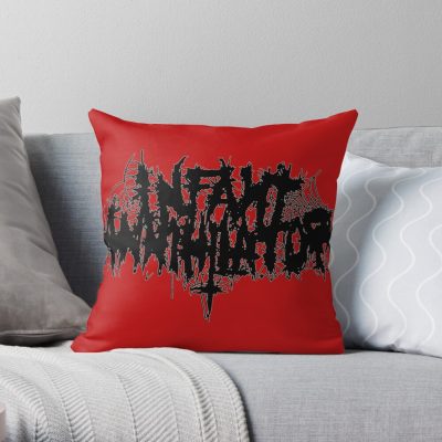 Infant Annihilator Logo Throw Pillow Official Infant Annihilator Merch