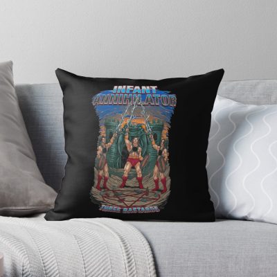 Three Bastaros Infant Annihilator Throw Pillow Official Infant Annihilator Merch